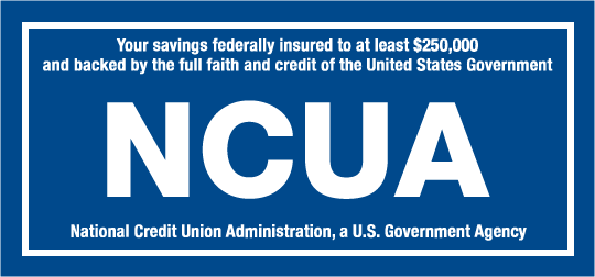 Your savings federally insured to at least $250,000 and backed by the full faith and credit of the United States Government